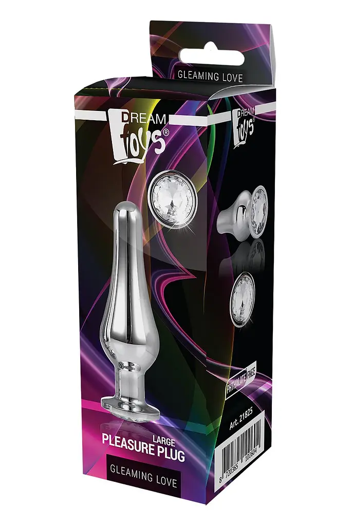 Анальна пробка Gleaming Love Pleasure Plug L 12.7 см (срібляста) - фото 5