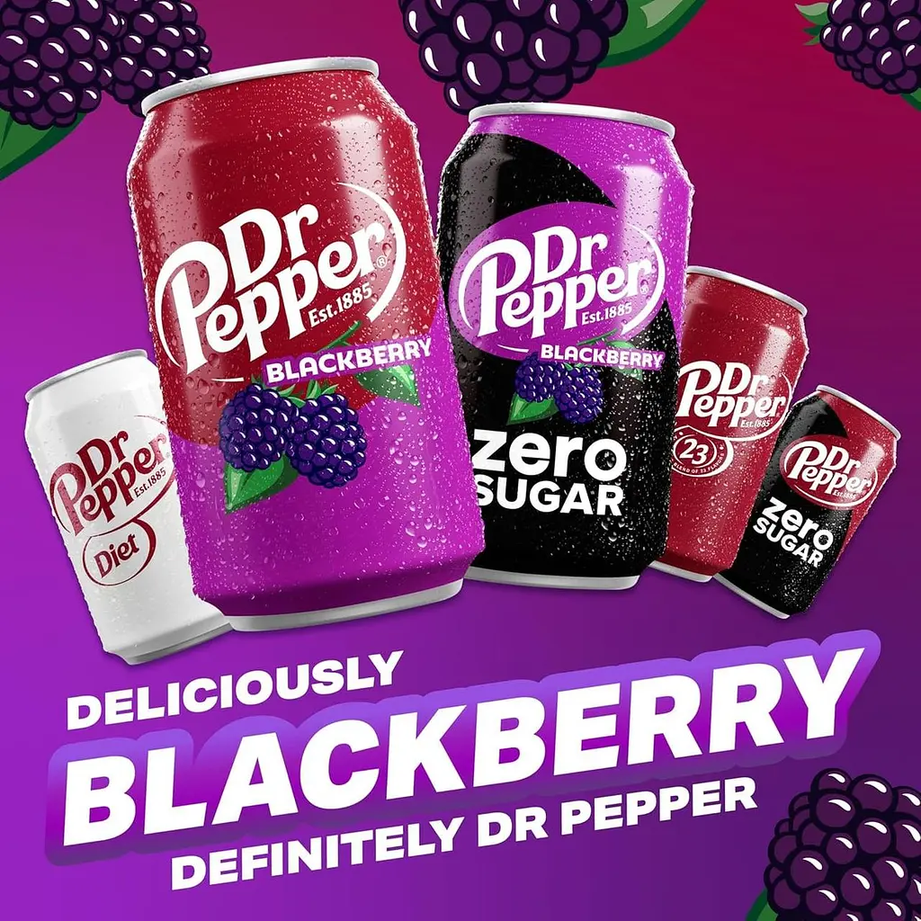 Газований напій Dr Pepper Blackberry Zero Sugar 355 мл - фото 3