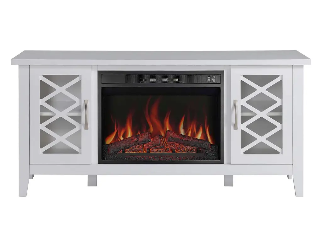 Камінокомплект ArtiFlame Odessa AF23S білий з обігрівом і звуком горіння вогню