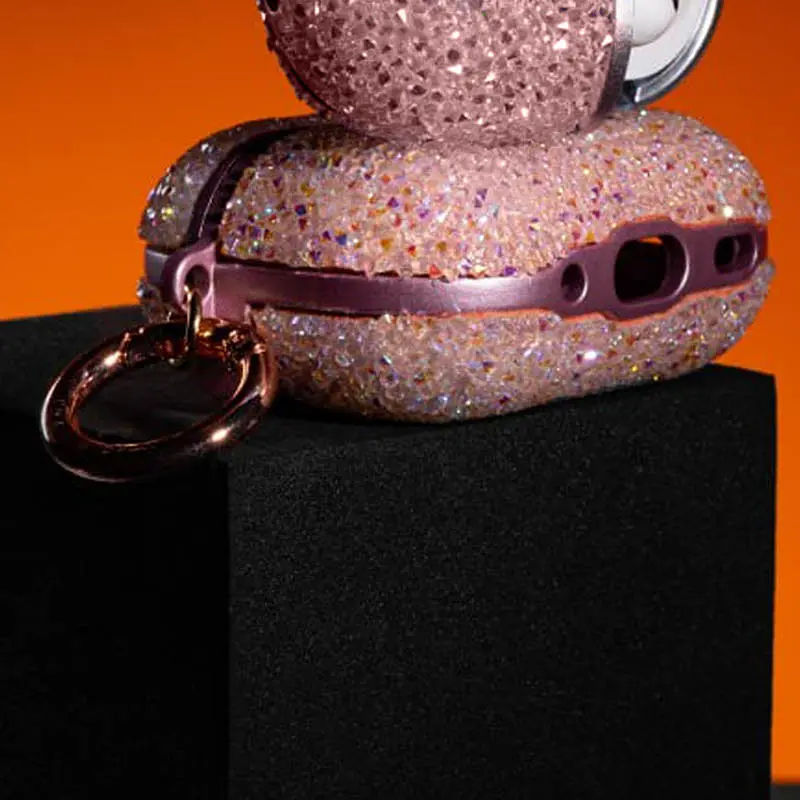 TPU чехол Bling World Rock Diamond для наушников AirPods 3 Розовый - фото 3