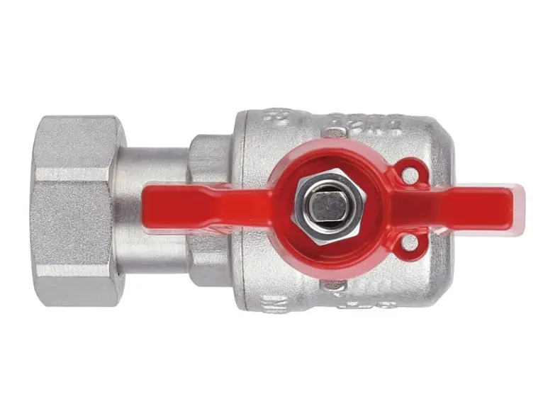 Кран кульовий Thermo Alliance Forte 1/2" ВЗ кутовий, PN40, з накидною гайкою, метелик SF224W15 - фото 2