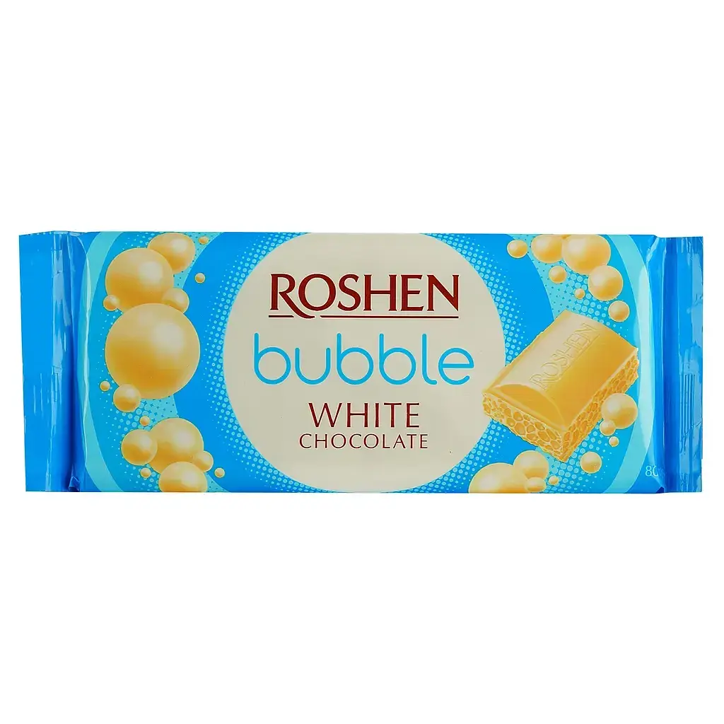 Упаковка шоколаду Roshen Білий пористий 80 г х 20 шт - фото 2