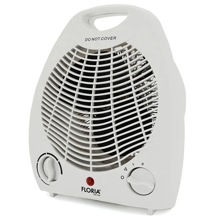 Спіральний тепловентилятор Floria ZLN6151, 3 режими 1000/2000 Вт, білий