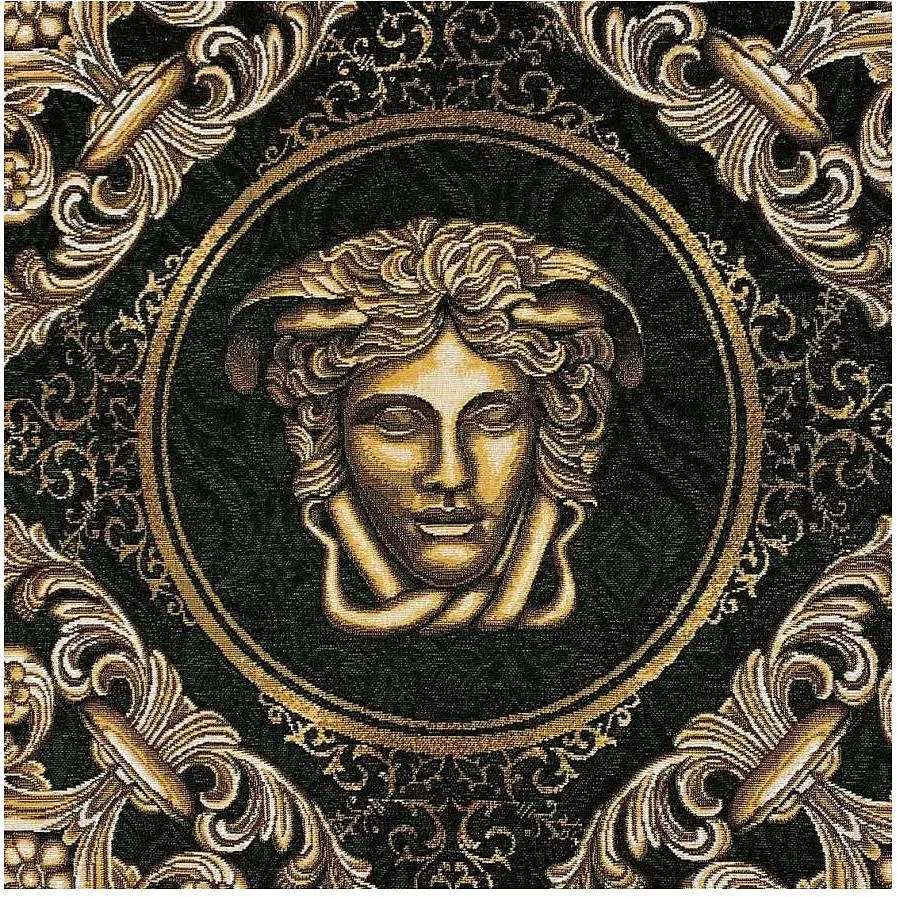 Скатертина Прованс Arte di lusso 140х135 см чорно-біла з золотим (25448) - фото 3