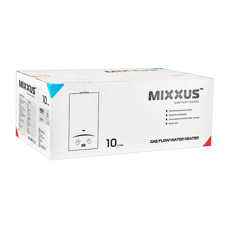 Газова колонка Mixxus GWH-0610 Basic Glass димохідна 10 л/хв (панель зі скла з малюнком) WH0027 - фото 3