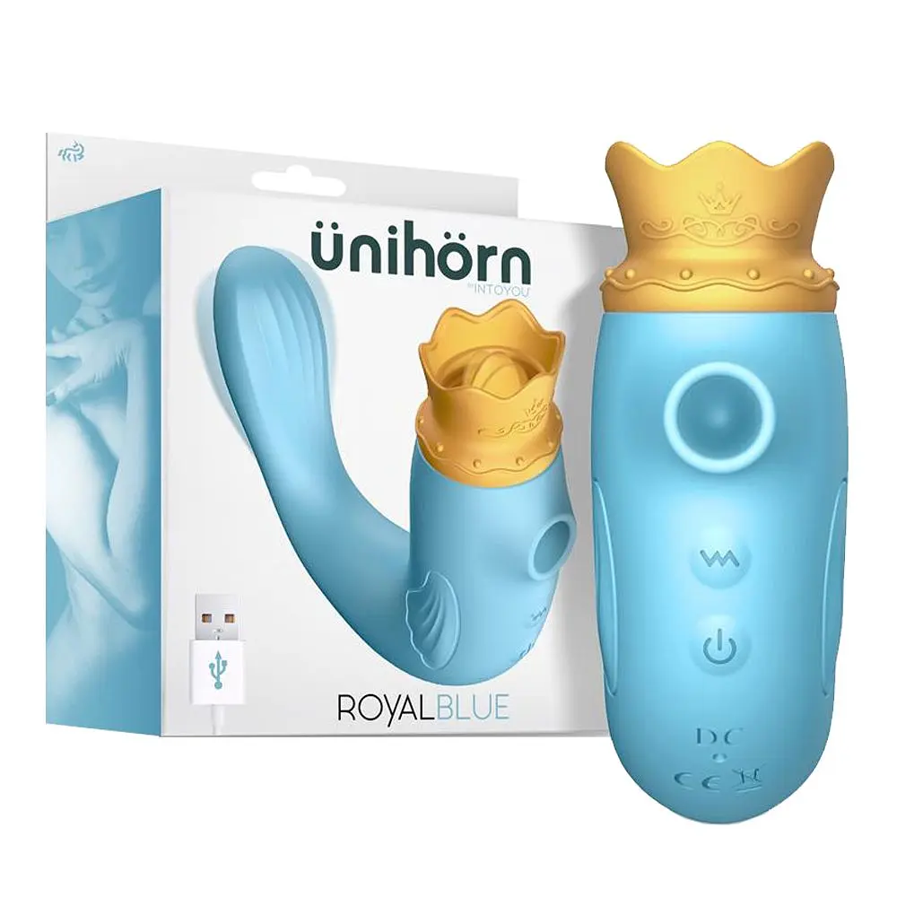 Масажер для клітора Unihorn Royal Blue, 11,5 см (синій) - фото 5