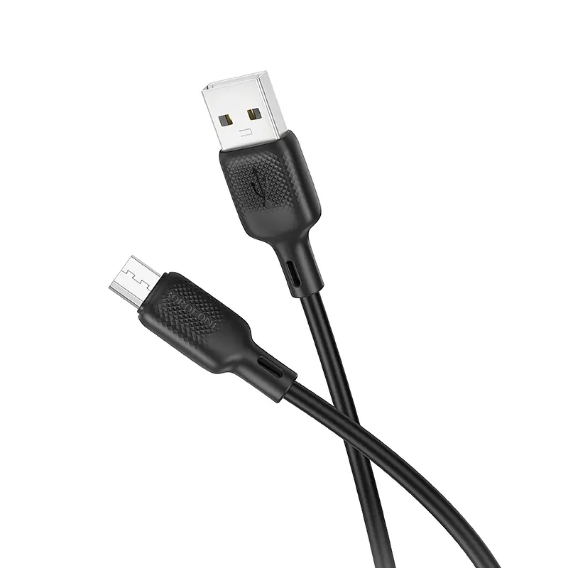 Кабель Borofone BX113 Lenny silicone charging data cable Micro(L=3 м) чорний - фото 3