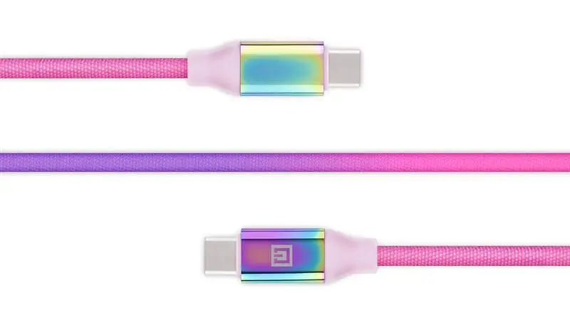 Кабель REAL-EL Premium USB Type-C - USB Type-C (M/M), 1 м, Rainbow (EL123500053) - фото 4