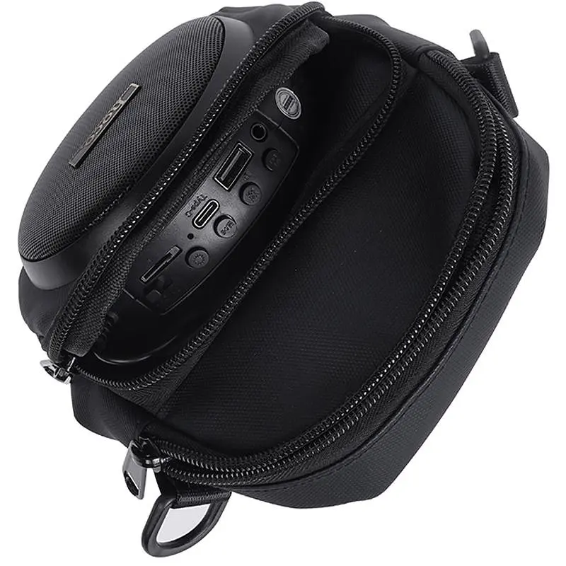 Сумка крос-боді зі вбудованою колонкою Hoco HC41 Wave Bass Black - фото 6