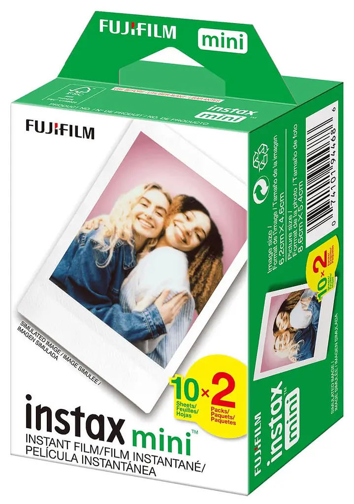 Набор камера Fujifilm Instax Mini 12, Фотобумага 20шт, Прозрачный чехол, Фотоальбом 64 фото Зеленый - фото 4