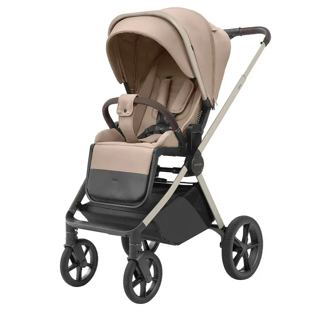 Універсальна дитяча коляска 2 в 1 Carrello Ultra CRL-6527 Floral Beige з системою Memory Button та термолюлькою - фото 3