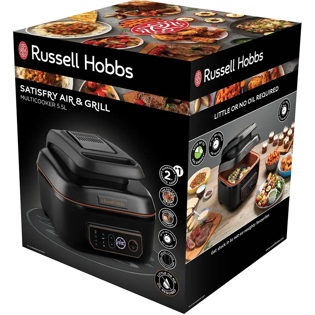 Мультипіч Russell Hobbs SatisFry Air&Grill 1745 Вт чорно-помаранчева (26520-56) - фото 4