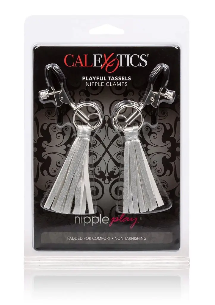 Зажимы для сосков Calexotics Playful Tassels (сріблястий) - фото 6