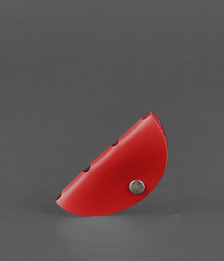 Шкіряний холдер для навушників та проводів Червоний - фото 2