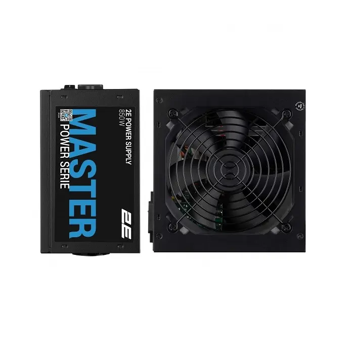 Блок питания 2E 850 Вт Master Power, Black, ATX, 80 Plus, Active PFC, 120 мм, 3xMolex / 5xSATA / 4xPCI-E 6+2-pin / 1xMB 20+4-pin / 1xCPU 4+4-pin, защита OVP/SCP/OPP/OCP (2E-MP850-120APFC) - фото 3