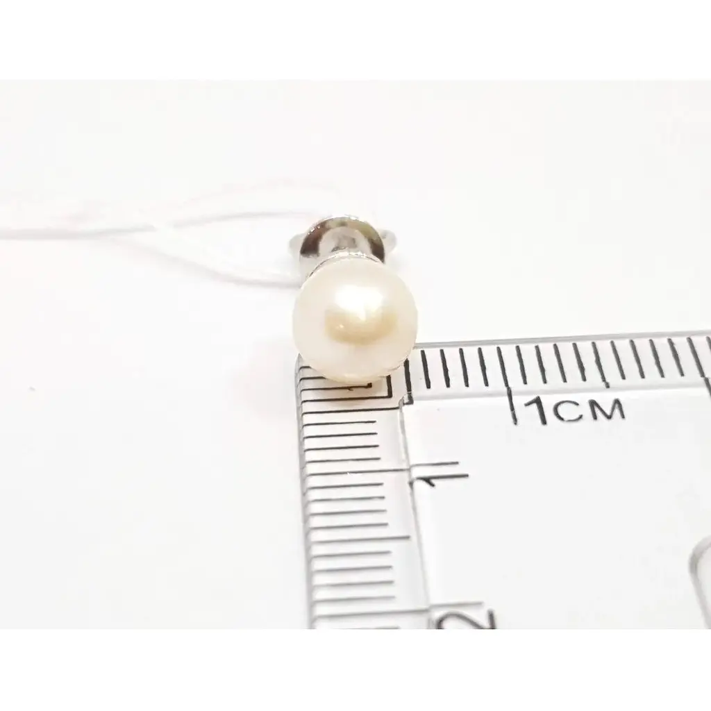 Золотые серьги-пуссеты Favoritum с жемчугом. 211088_б - фото 3