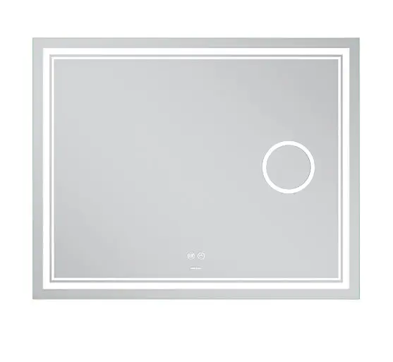 Дзеркало Mixxus Premium QUADRO MR20-100x80 (LED Touch, Anti-fog, лінза) (MP6623) - фото 2