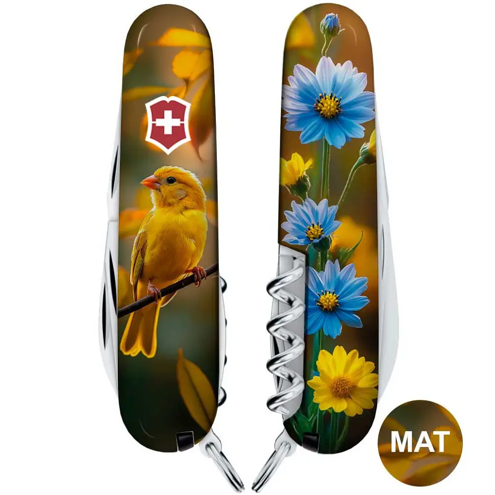 Ніж Victorinox Spartan Ukraine 91мм 13функ Золота пташка - фото 5