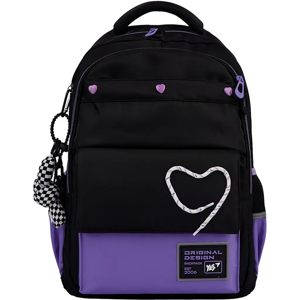 Рюкзак шкільний Yes TS-48 Purple Hearts (559923) - фото 2