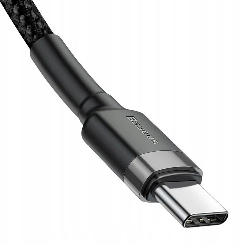 Дата кабель Baseus Cafule Type-C to Type-C PD2.0 60W (2m) (CATKLF-H) Чорний / Сірий - фото 4