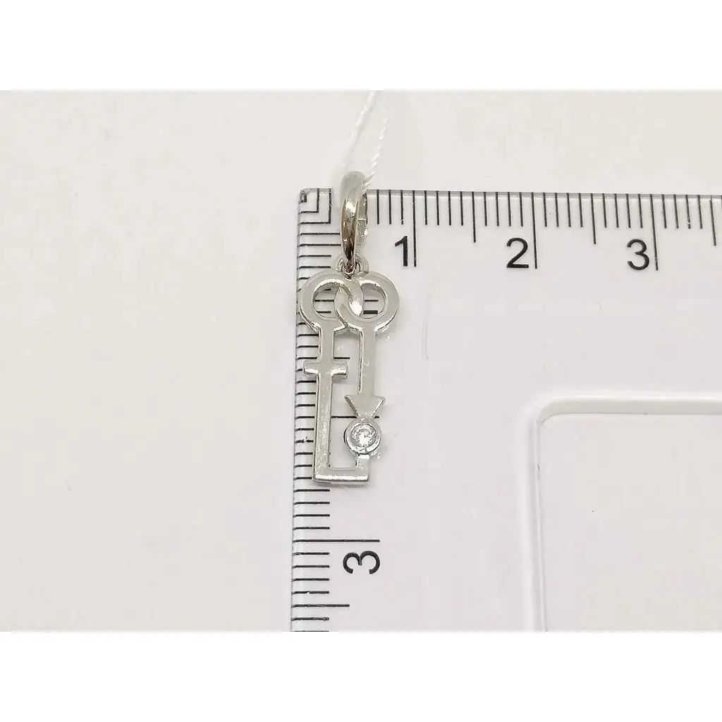 Срібна підвіска Aurora з фіанітом. 89037Б - фото 4