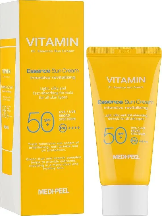 Вітамінний сонцезахисний крем для обличчя Medi Peel Vitamin Dr Essence Sun Cream SPF50+ PA++++ 50 мл - фото 2