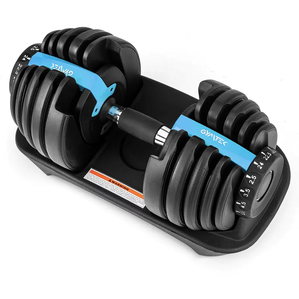 Гантель розбірна регульована Gymtek 2,5-24кг синій - фото 3
