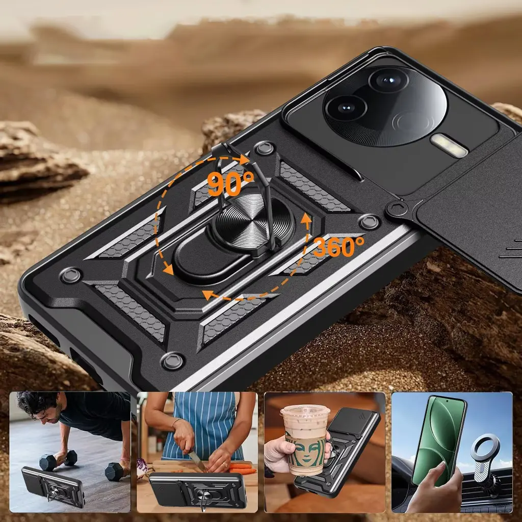 Чохол до мобільного телефона BeCover Military Poco F7 Pro Black (713536) - фото 4