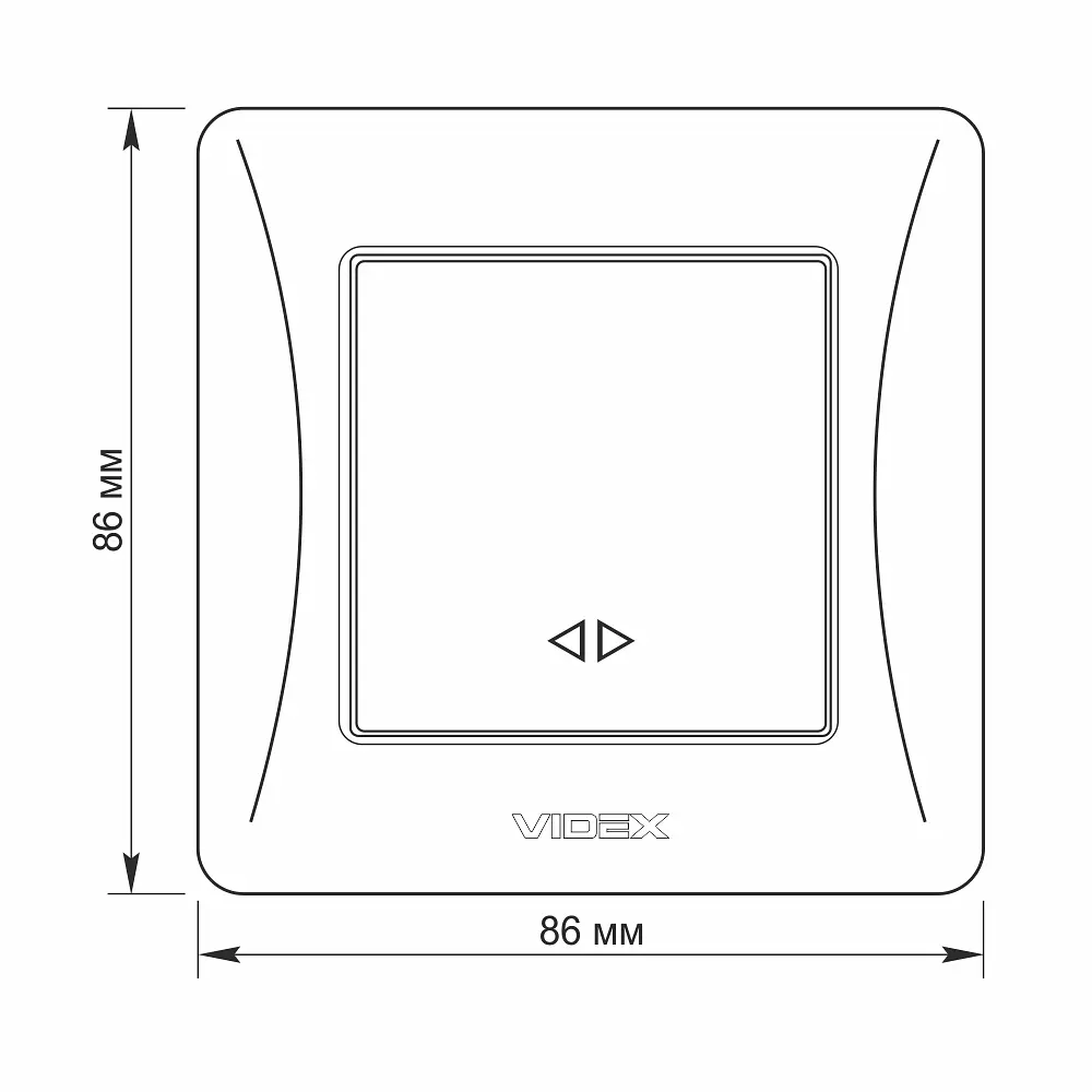 Вимикач одноклавішний Videx Binera проміжний білий (VF-BNSW1I-W) - фото 4