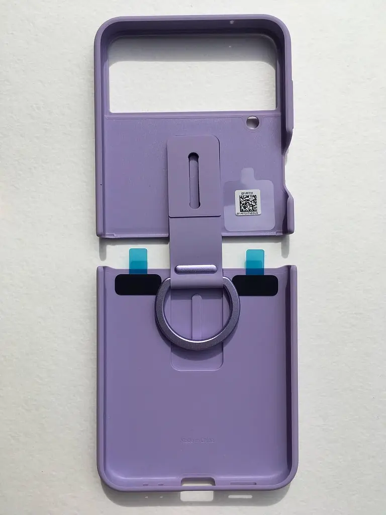Оригінальний силіконовий чохол Silicone Cover with Ring Samsung Galaxy Flip4 Bora Purple (EF-PF721TVEGUA) - фото 8