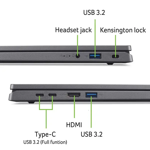 Ноутбук Acer Aspire Go 17 AG17-31P-3137 (NX.J8ZEU.00B) Steel Gray - фото 8