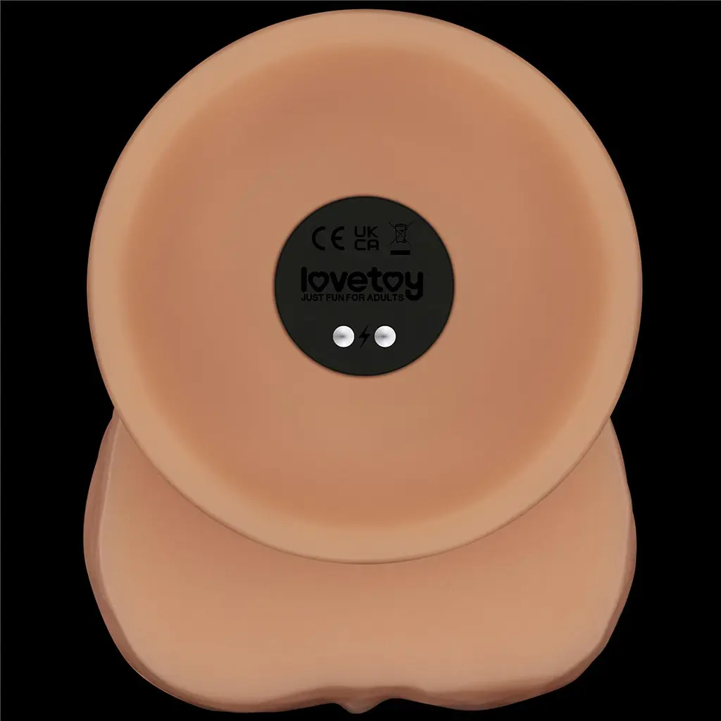 Реалістичний вібратор Vibrating Power Basics Cock 8.5" тілесний - фото 7