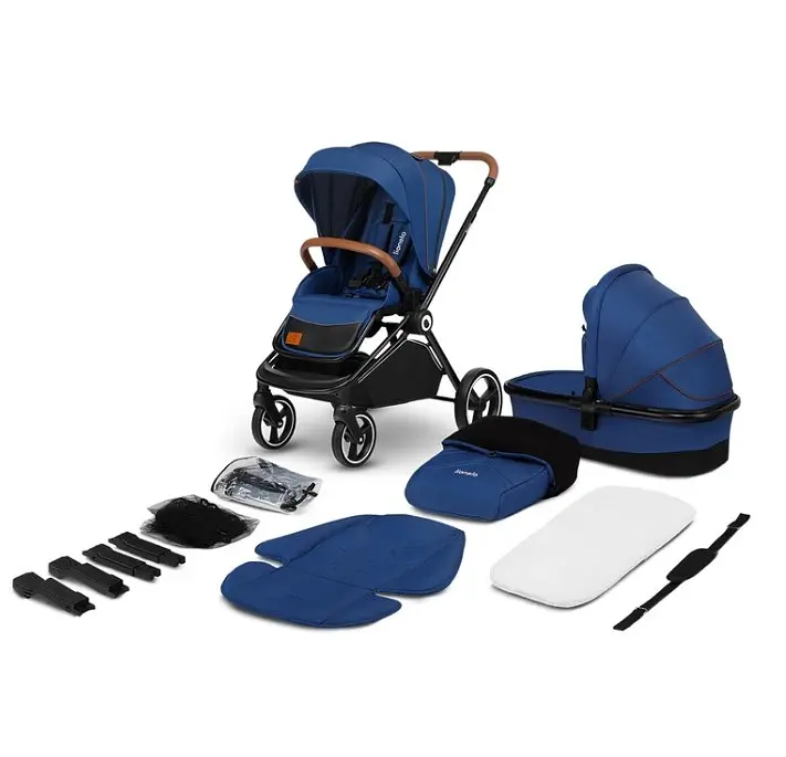 Універсальна коляска 2 в 1 Lionelo Mika Blue Navy, синя (LO-MIKA 2IN1 BLUE NAVY) - фото 2