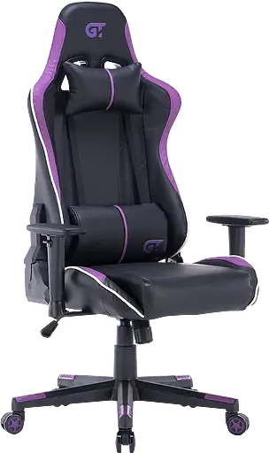 Геймерское кресло GT Racer черное с фиолетовым (X-2528 Black/Purple) - фото 2