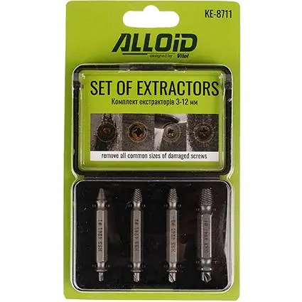 Комплект екстракторів Alloid 3-12 мм (KE-8711)