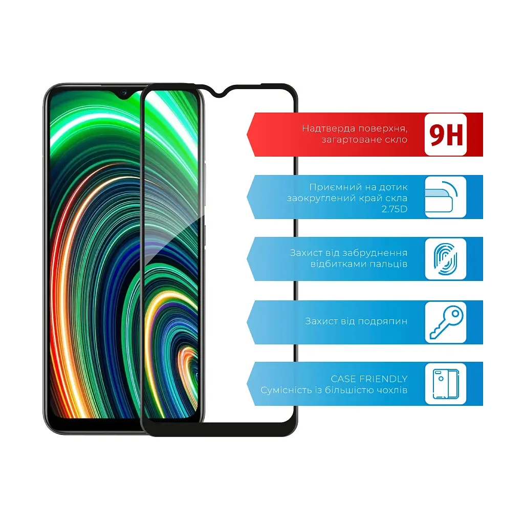 Стекло защитное ACCLAB Full Glue Realme C25Y (1283126542350) - фото 2