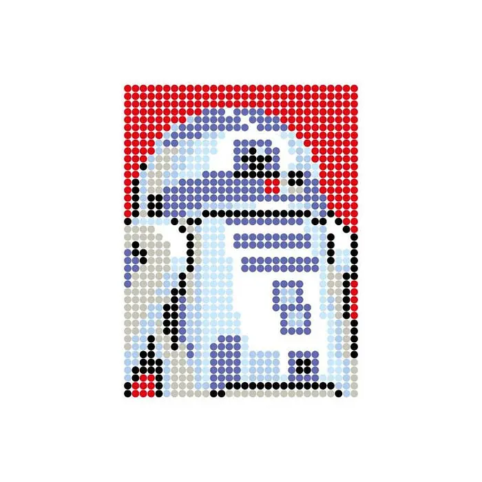 Картина за номерами стікерами в тубусі "Робот синій" (R2D2), 1200 стікерів 1876, 33х48 см - фото 2