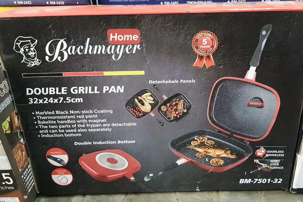 Сковорода гриль для стейков Bachmayer BM-7501-32 с гранитным покрытием. - фото 4