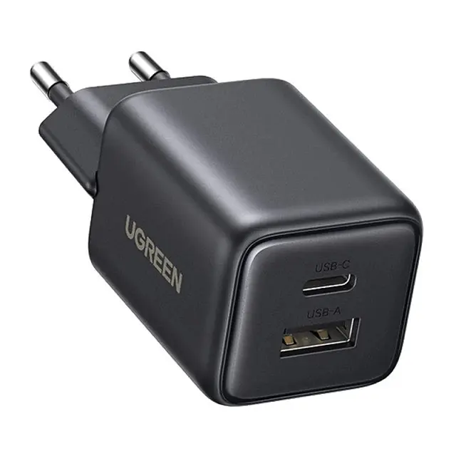 Мережевий зарядний пристрій UGREEN X514 20W 2-Port GaN Fast Charger EU чорний - фото 3