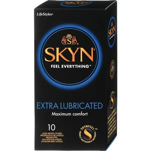 Презервативи SKYN Extra Lube 10 шт – безлатексні, гіпоалергенні, з подвійною змазкою, для додаткового комфорту - фото 2