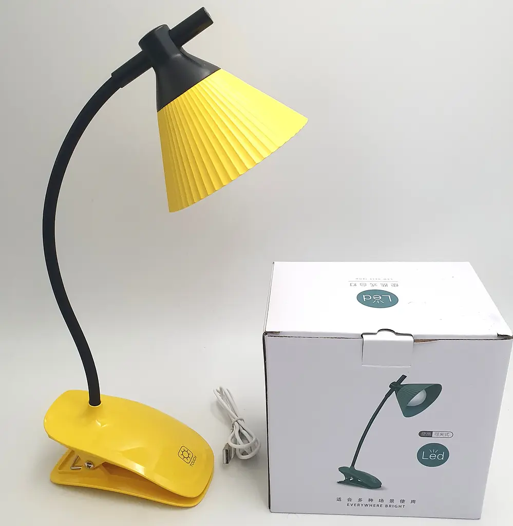 LED-лампа 4 W сенсорна світлодіодна гнучка 28 см настільна на прищіпці акумуляторна WinBoss YD03 жовта - фото 16