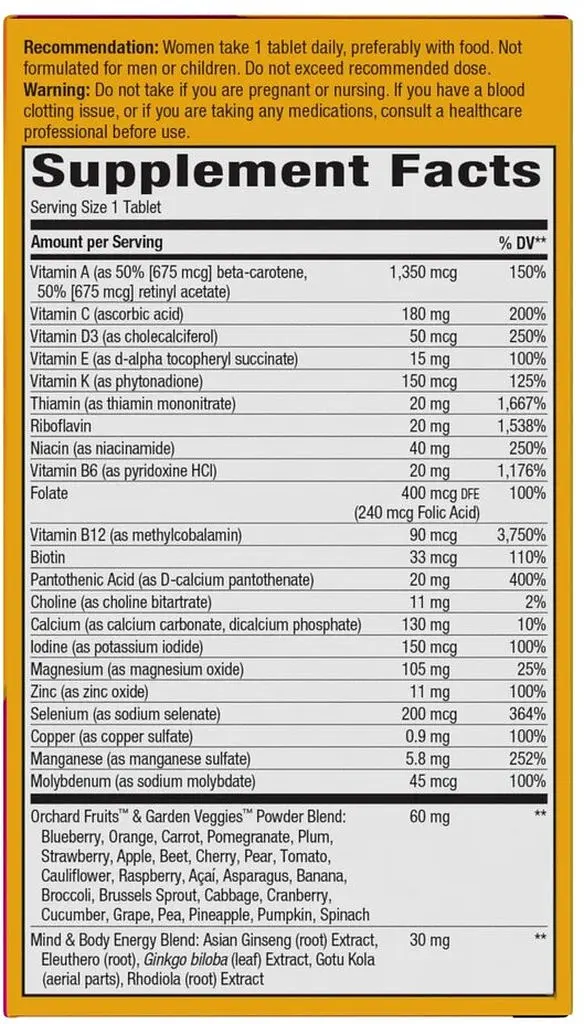 Вітаміни та мінерали Nature's Way Alive! Once Daily Women's 50+ Ultra Potency, 60 таблеток - фото 3