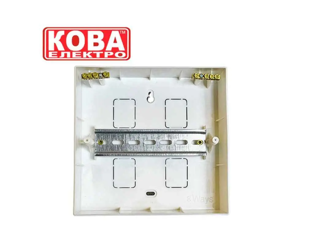 Корпус модульний КОВА Зовнішній 8 модулів IP40 пластик КМП-8 Н - фото 4