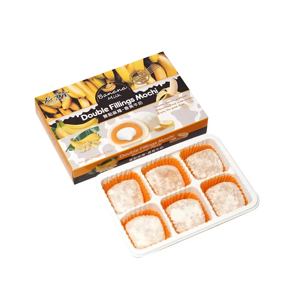 Десерт Моті Bamboo House Banana Milk Double Fillings Mochi з подвійною начинкою Банан Молоко 180 г - фото 2