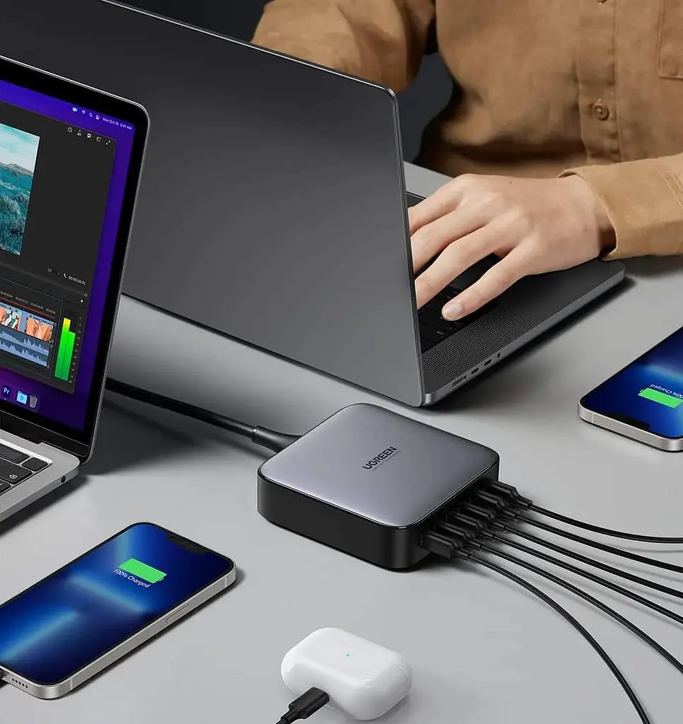 Зарядний пристрій 6xUSB 200W (4хUSB-C+2xUSB-A) Gan Desktop Fast Charger, CD271 Ugreen - фото 5