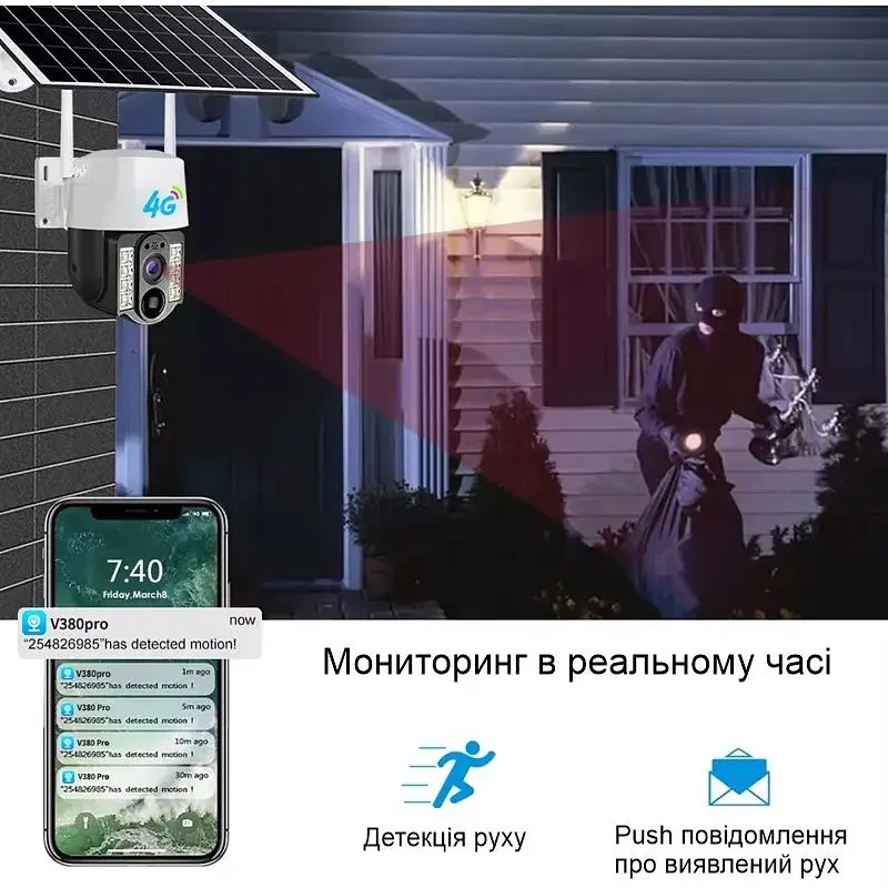 Автономна вулична камера відеоспостереження Nectronix VC3-G V380 pro 4G (101132) - фото 6