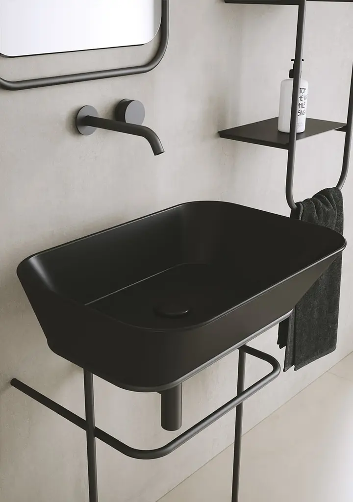 Умивальник Simas Wave 60 см Black matt Чорний матовий WA04NM - фото 2