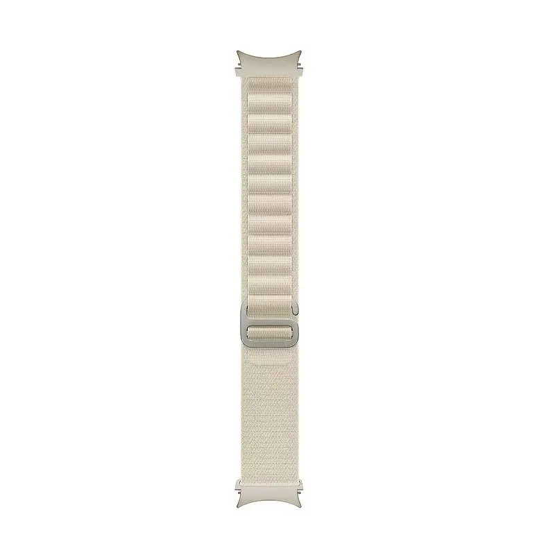 Ремешок для Samsung Galaxy Watch 4 40mm - белый Watchbands Cloth Wave ширина крепления 20мм нейлоновый (WB046-2464757) - фото 2