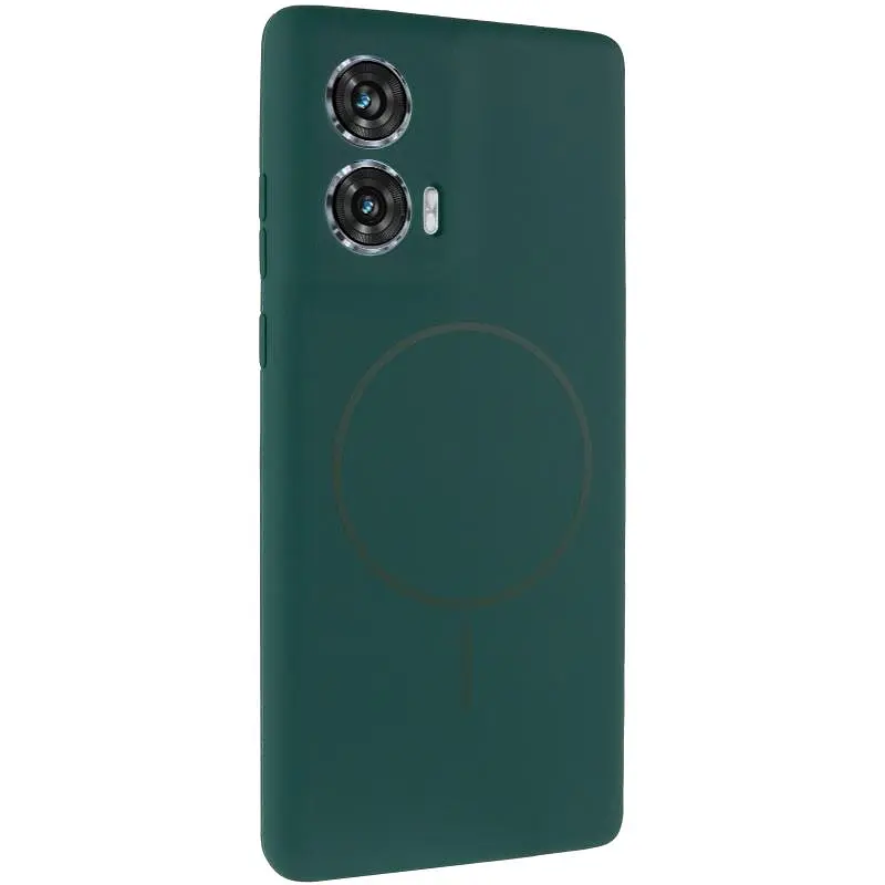 Чохол Silicone Cover Lakshmi Full Camera (AA) with Magnetic Fit для Motorola Edge 50 Fusion Зелений / Dark green