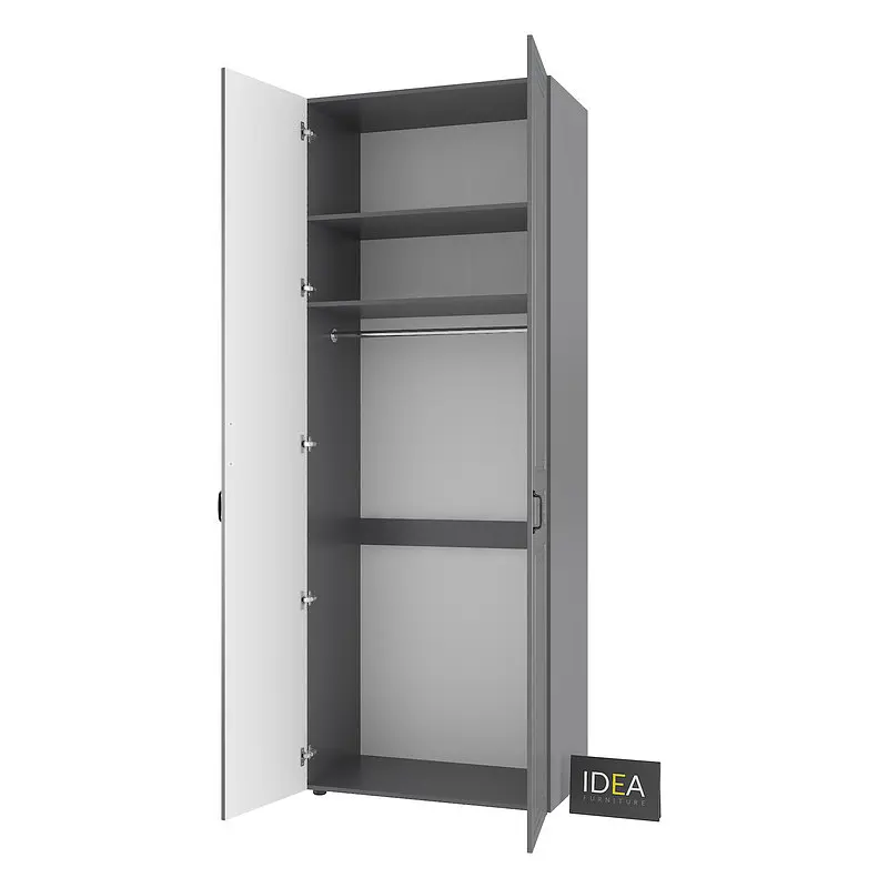 Шафа для одягу з однією штангою С-8.2 Антрацит/Асфальт Idea - фото 4
